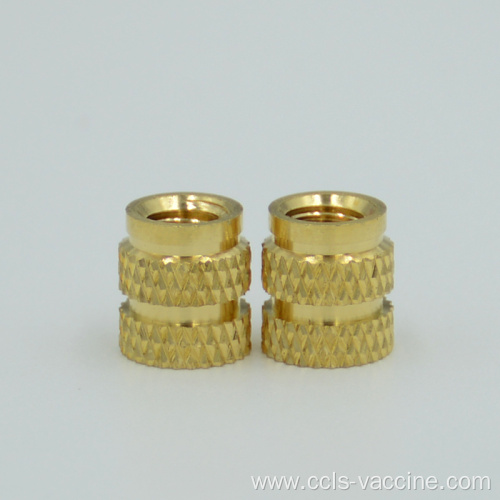 Molded copper nut knurled brass insert nut